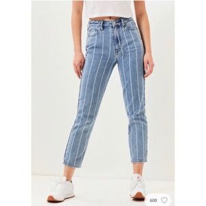 PacSun | Window Pane Striped Mom Jeans Size 29